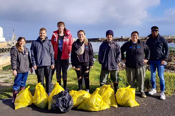 Volunteers After Beach Clean