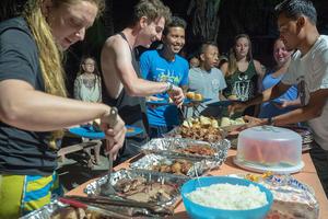 Dinner at the Belize Marine Conservation Project
