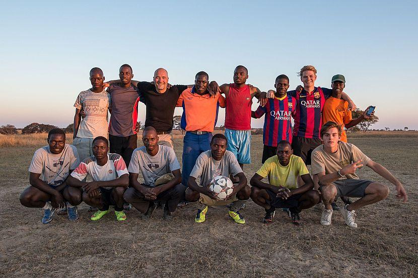 Volunteers Playing Football