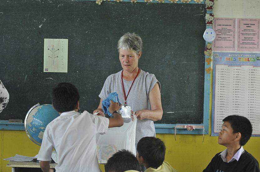 Person Volunteering in Borneo