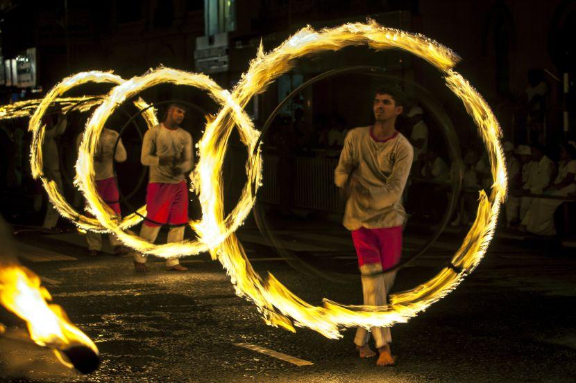 Fire Breathing In Kandy Sri Lanka 