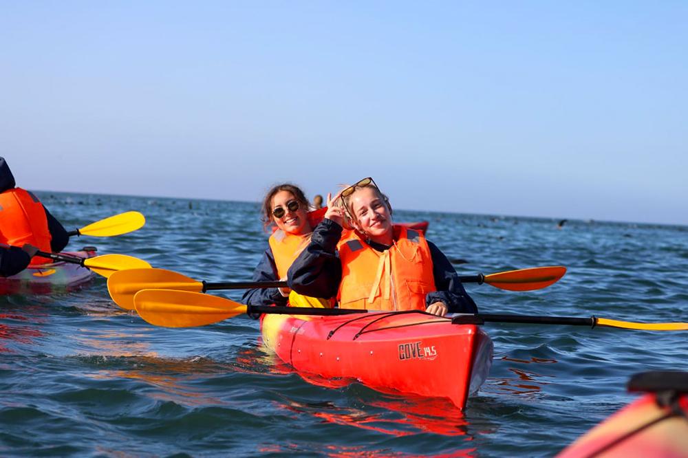 Volunteers Kayaking on Coastal Conservation Week