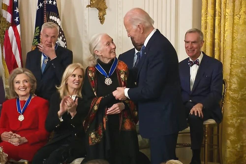 Jane Goodall Recieving Medal of Freedom