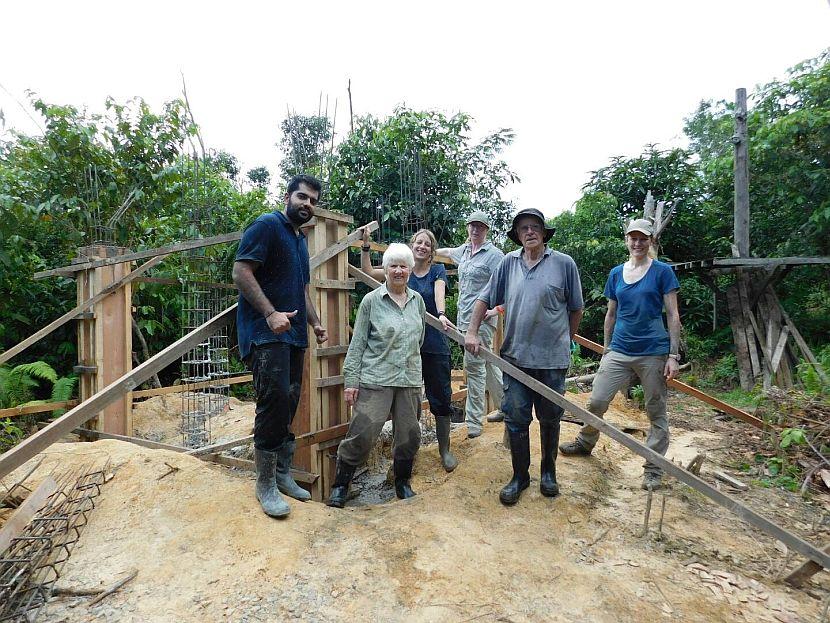 Volunteers working