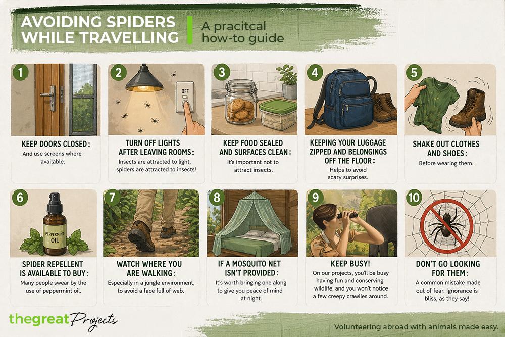 How to Avoid Spiders while Travelling Guide
